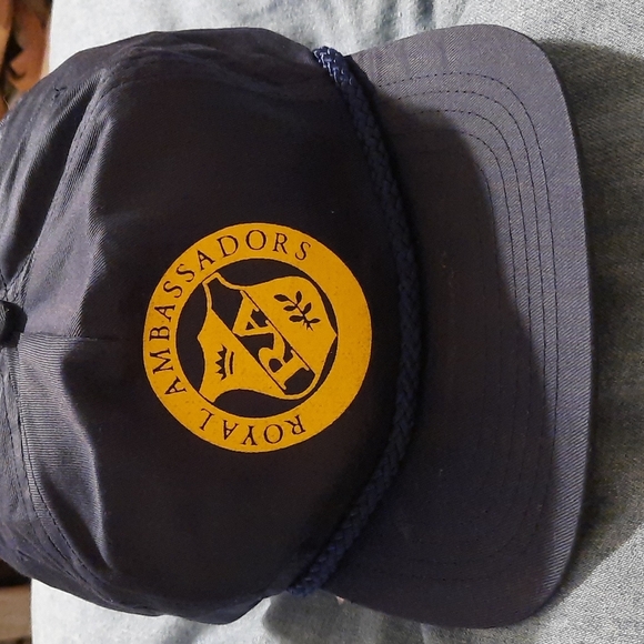 Royal Abassadors Vintage Sansun snap back navy with yellow snapback hat cap - Picture 1 of 5